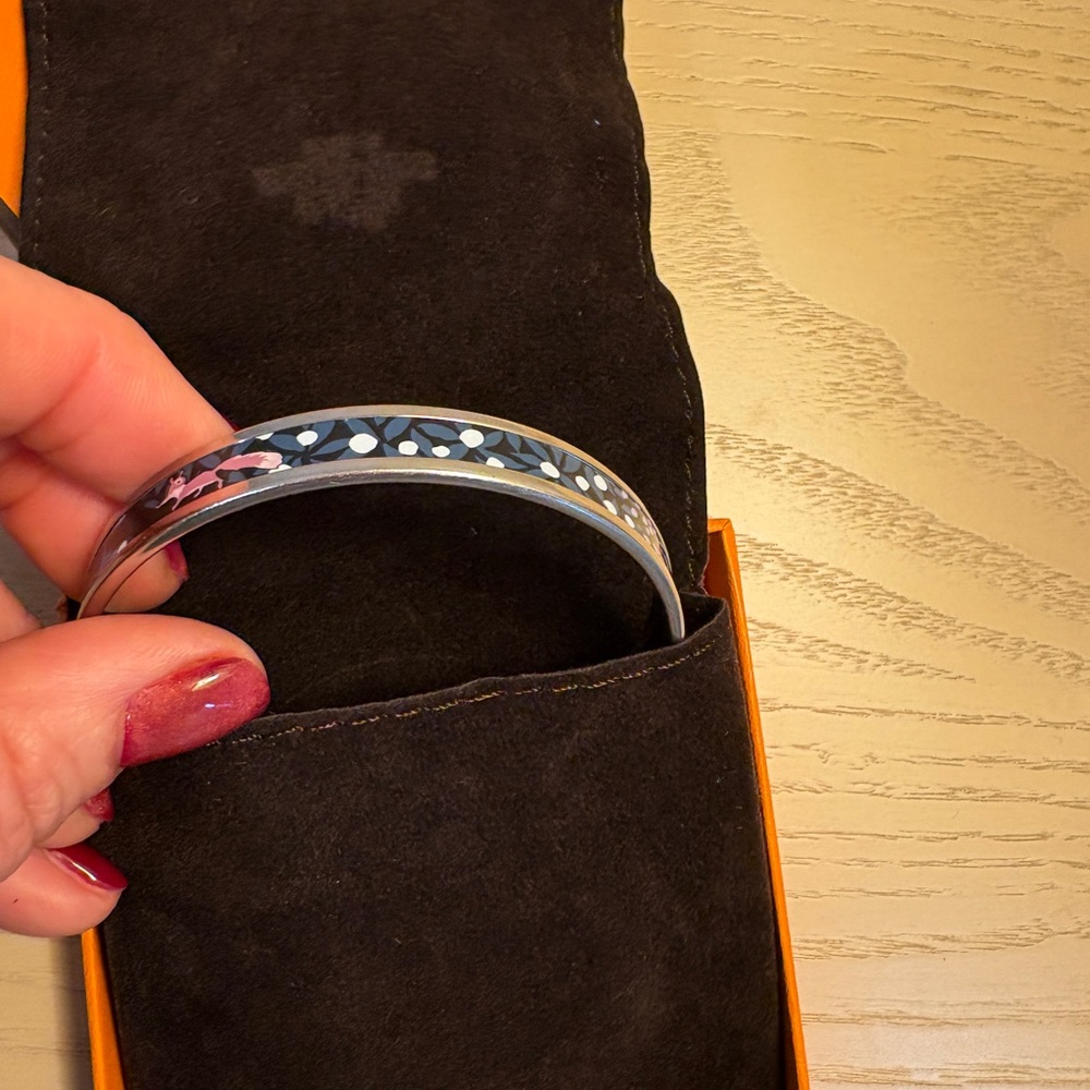 Hermès rare whimsical forest bangle with box and dust bag